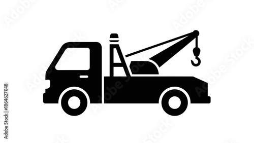 Tow Truck Silhouette Icon