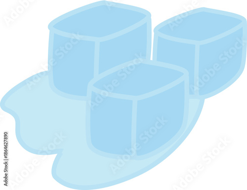 Ice cube illustration.