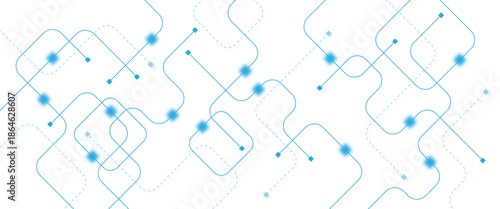 Abstract futuristic technology background. Technology background with crossed lines and dots.