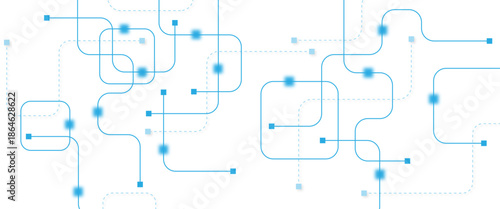 Abstract futuristic technology background. Technology background with crossed lines and dots.