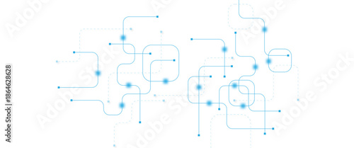 Abstract futuristic technology background. Technology background with crossed lines and dots.