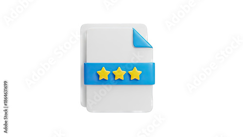 Three Star Rating Document Icon