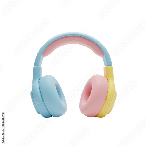 Vibrant colorful headphones for music and fun