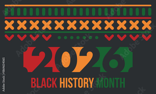 Black History Month. African American History. Celebrated annual. February and October. Poster, card, banner, background. Vector illustration