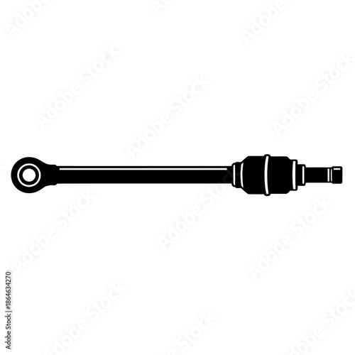 Car tie rod end ball joint for automotive steering system maintenance and vehicle suspension repair service.