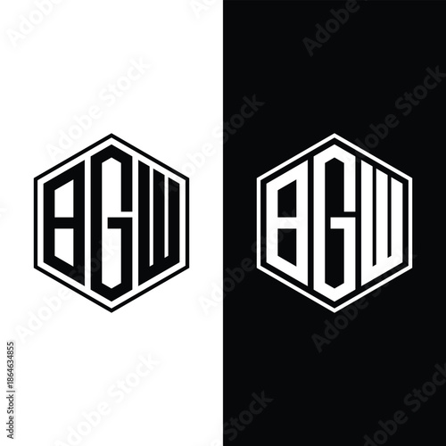 BGW Initial Letter Monogram Logo Stock Vector and Vector Art.