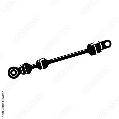Car tie rod end ball joint for automotive steering system maintenance and vehicle suspension repair service.