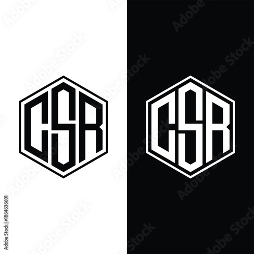CSR Polygon And Cube Shape Logo Design Stock Vector And Vector Art.