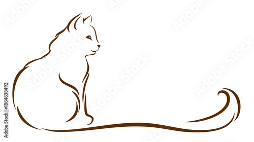 The symbol of stylized cat.