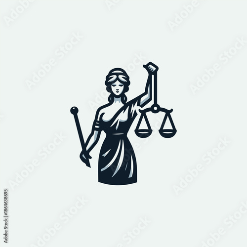 Themis Justice Goddess Logo