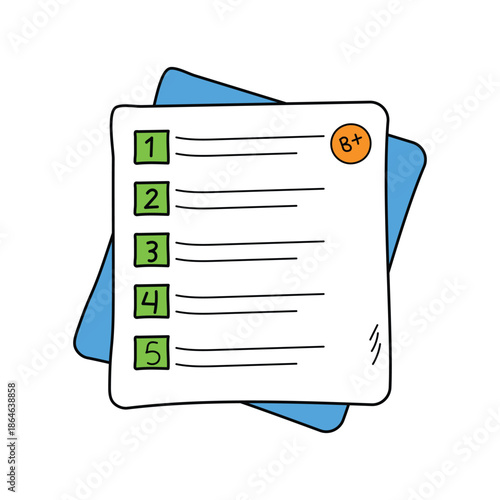 Exam icon with white background vector stock illustration