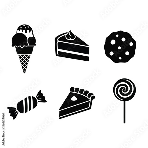 Delicious desserts and sweets collection Vector, illustration