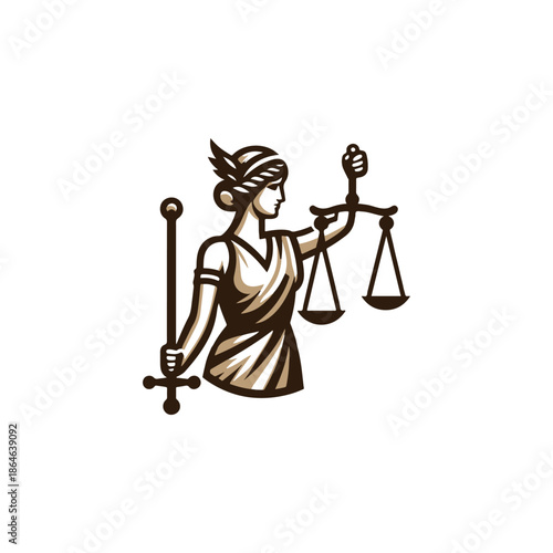 Themis Justice Goddess Logo