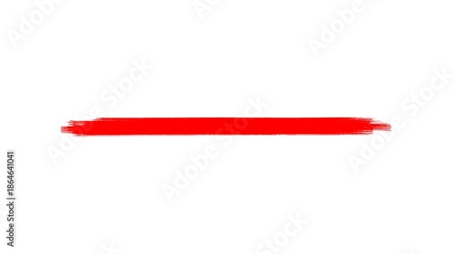 Red underline animation on a white background, Red Highlighter Line Animation for marking text or an important topic.