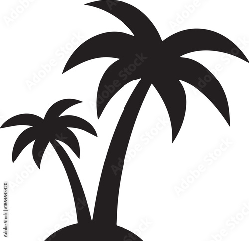 palm trees black silhouette