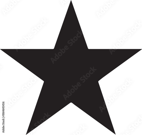 solid black star minimalist high contrast clean