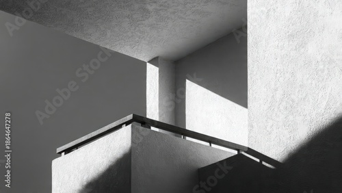 Elegant Architectural Details in Monochrome Light and Shadow Play