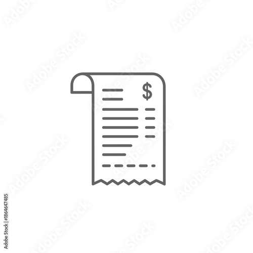 Close-up of a Receipted Bill with Financial Details and Due Amount