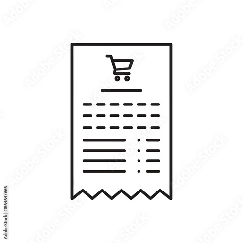 Digital Shopping Cart Receipt with Purchase Details for Online Transaction