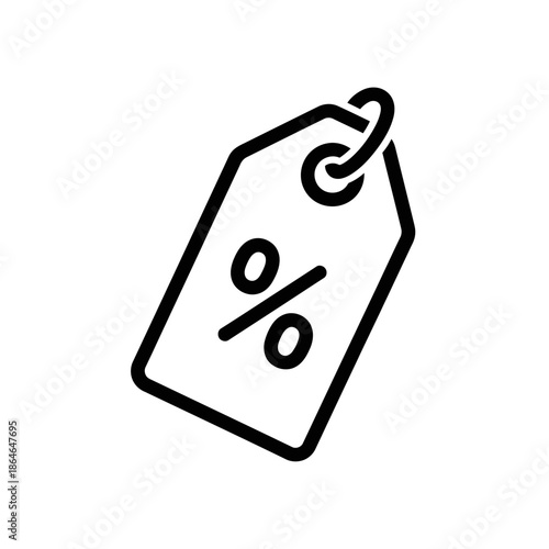 Discount Price Tag Icon for Sale Promotion and Bargain Advertising