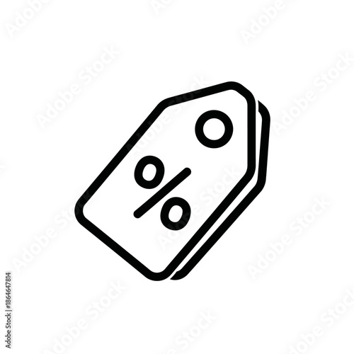 Discount Price Tag Illustration for Promotional Sale Advertising