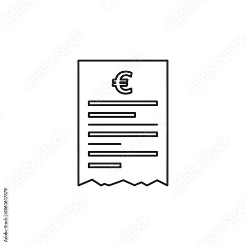 Financial Document with Euro Currency Symbol and Text for Business and Banking Use