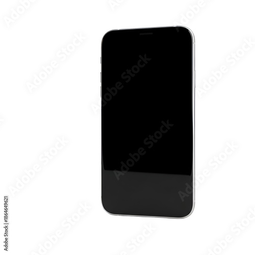 Black Smartphone with Dark Screen Display.
