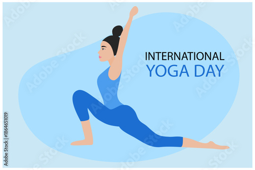 International yoga day, yoga girl isolated vector illustration. Healthy lifestyle concept

Keywords language: English

