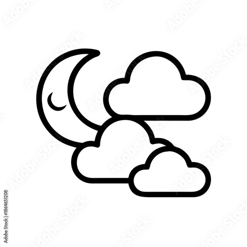 Ramadan Moon With Clouds