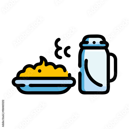 Suhoor Food Illustration Design