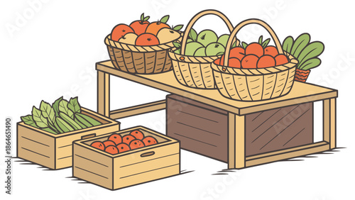 crate with fruits