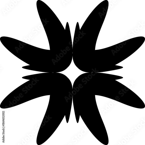 vector illustration of a black flower tattoo art animal butterfly element image spring .
