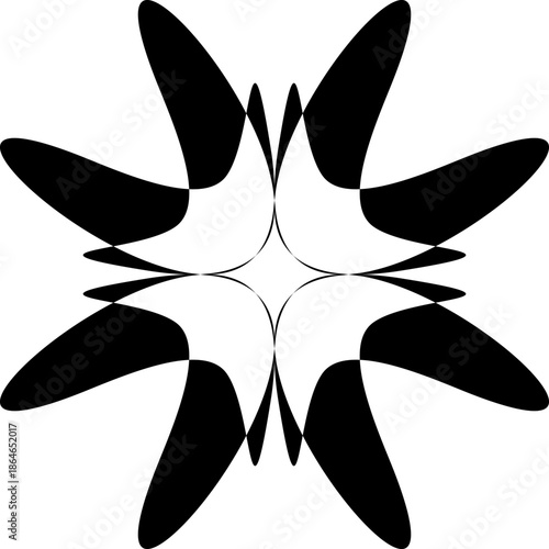 vector illustration of a black flower tattoo art animal butterfly element image spring .