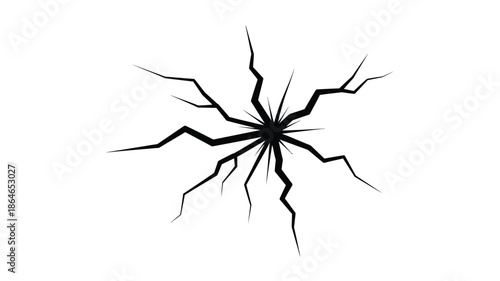 Abstract cracked pattern design a striking black shape silhouette