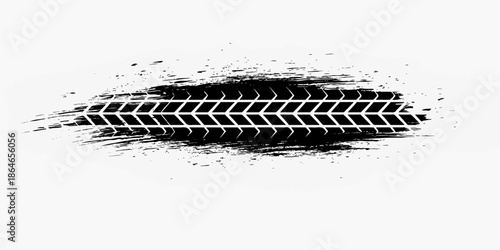 Abstract illustration of black mascara eye shadow and brush reflecting off liquid blue bubbles and metal chain patterns with macro light