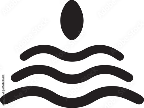 Swimming Person Water Activity Icon in Minimal Style