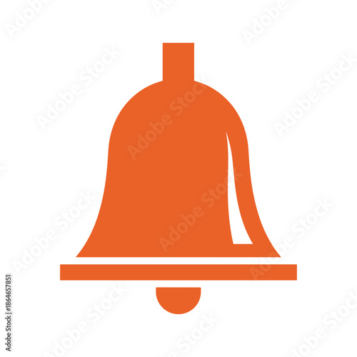 Orange Bell Icon Vector