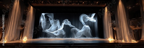 Abstract Dance Performance on Stage.