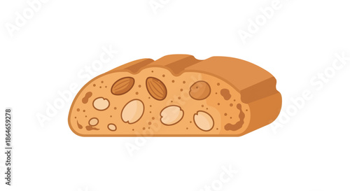 Delicious almond biscotti illustration perfect for bakery themes sweet snacks culinary delights dessert concepts baked goods food imagery delightful