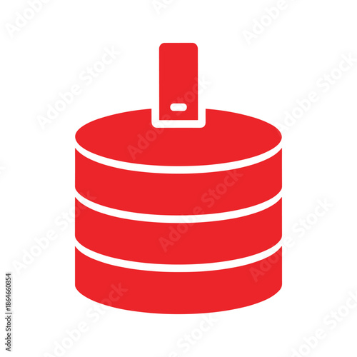 Red Save Button Icon