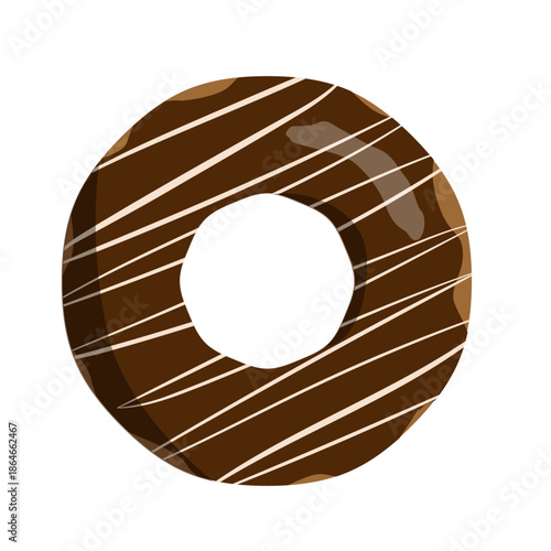 チョコのかかったドーナツ