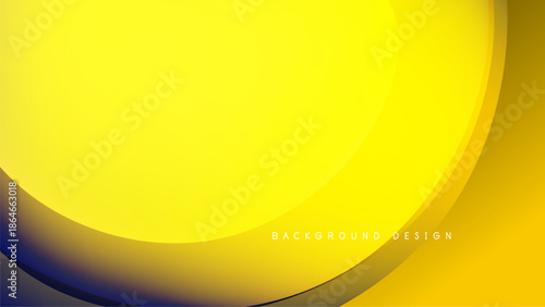 Bright yellow curve dominates image. Dark background contrasts vibrant color. Smooth gradient adds depth, modern feel.