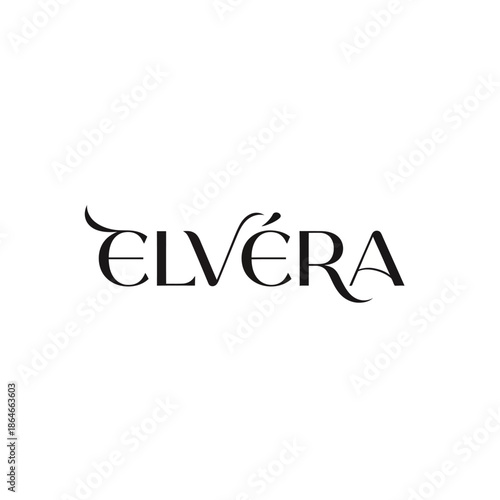 Elvera text logo in elegant black font on a white background.