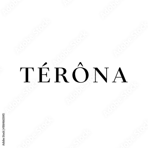 Terona text logo in black on a white background.
