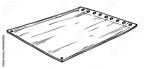 Simple handdrawn blank notepad sketch suitable for illustrating concepts of learning, planning, or notetaking in educational and office presentations.