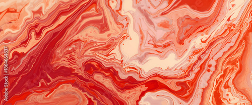 Abstract Crimson Swirls: A mesmerizing display of rich crimson and fiery orange hues dance across the canvas, creating a fluid and captivating artwork