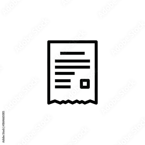 Minimalist Document Icon for Digital Files and Paperwork Design