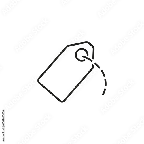 Minimalist Tag Icon for Price Labels and Product Identification