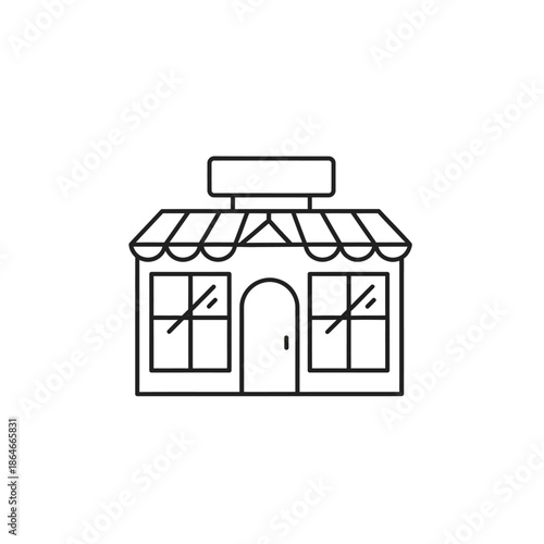 Charming Small Town Shopfront with Unique Storefront Design and Bright Windows