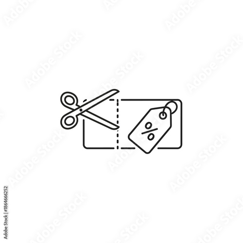 Creative Image Editing Concept with Scissors Cutting Photo Frame